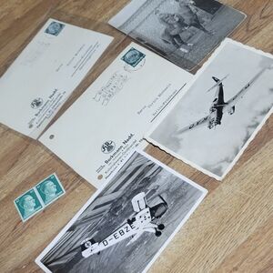 Vintage German Aviation Postcards/ Letters and Hitler Stamp Collection